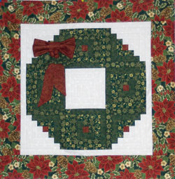 Log Cabin Wreath - Quilting Board